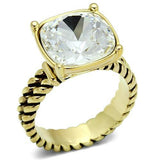 LO2447 - Brass Ring Gold Women AAA Grade CZ Clear