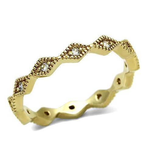 LO2477 - Brass Ring Gold Women AAA Grade CZ Clear