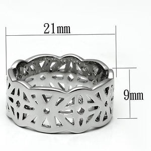 LO2483 - Brass Ring Imitation Rhodium Women No Stone No Stone