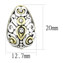 LO256 - Brass Earrings Gold+Rhodium Women No Stone No Stone