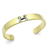 LO2577 - White Metal Bangle Gold+Rhodium Women Top Grade Crystal Clear