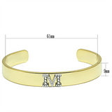 LO2582 - Gold+Rhodium White Metal Bangle with Top Grade Crystal  in Clear