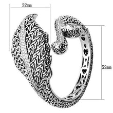 LO2618 - Brass Bangle Rhodium Women AAA Grade CZ Clear