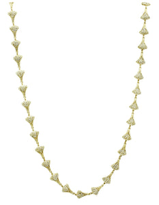 LO2625 - Brass Necklace Gold Women Top Grade Crystal Clear