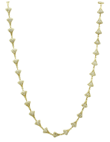 LO2625 - Brass Necklace Gold Women Top Grade Crystal Clear