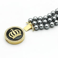 LO2642 - Brass Bracelet Gold Women Semi-Precious Jet