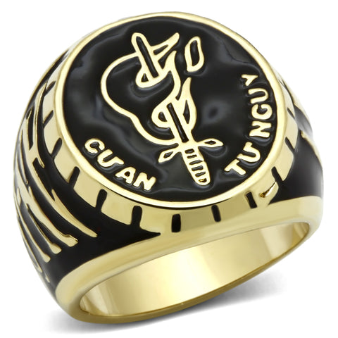 LO2650 - Brass Ring Gold Women Epoxy No Stone