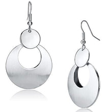 LO2657 - Iron Earrings Matte Rhodium & Rhodium Women No Stone No Stone
