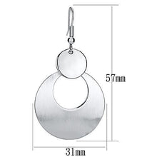 LO2657 - Iron Earrings Matte Rhodium & Rhodium Women No Stone No Stone