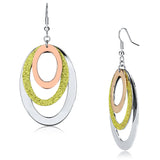 LO2660 - Iron Earrings Rose Gold + Rhodium Women No Stone No Stone