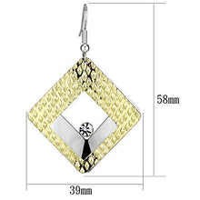 LO2673 - Iron Earrings Gold+Rhodium Women Top Grade Crystal Clear