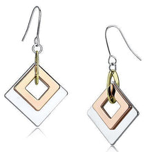 LO2676 - Iron Earrings Rhodium + Gold + Rose Gold Women No Stone No Stone