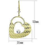 LO2679 - Iron Earrings Gold Women Top Grade Crystal Clear