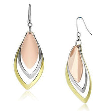LO2681 - Iron Earrings Rhodium + Gold + Rose Gold Women No Stone No Stone
