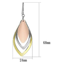 LO2681 - Iron Earrings Rhodium + Gold + Rose Gold Women No Stone No Stone