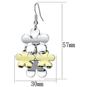 LO2686 - Iron Earrings Gold+Rhodium Women No Stone No Stone