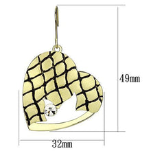 LO2688 - Iron Earrings Matte Gold & Gold Women Top Grade Crystal Clear