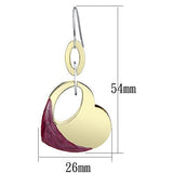 LO2693 - Iron Earrings Gold Women Epoxy Siam