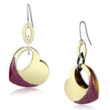 LO2693 - Iron Earrings Gold Women Epoxy Siam