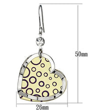LO2694 - Iron Earrings Gold+Rhodium Women Top Grade Crystal Clear