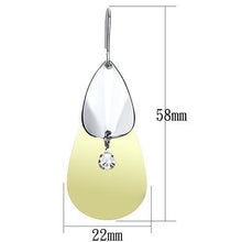 LO2696 - Iron Earrings Gold+Rhodium Women Top Grade Crystal Clear