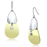 LO2696 - Iron Earrings Gold+Rhodium Women Top Grade Crystal Clear