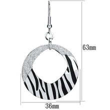 LO2702 - Iron Earrings Rhodium Women Epoxy Jet