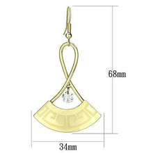 LO2707 - Iron Earrings Gold Women AAA Grade CZ Clear