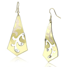 LO2710 - Iron Earrings Gold Women Top Grade Crystal Clear