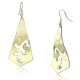 LO2710 - Iron Earrings Gold Women Top Grade Crystal Clear