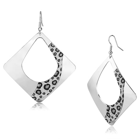 LO2718 - Iron Earrings Rhodium Women No Stone No Stone