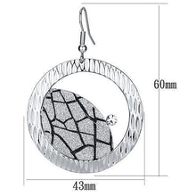 LO2725 - Iron Earrings Rhodium Women Top Grade Crystal Clear