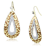 LO2732 - Iron Earrings Gold Women Top Grade Crystal Clear
