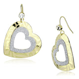 LO2733 - Iron Earrings Gold Women Top Grade Crystal Clear
