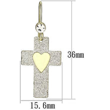 LO2735 - Iron Earrings Gold Women Top Grade Crystal Clear