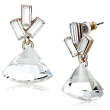 LO2751 - Iron Earrings Rose Gold Women Top Grade Crystal Clear