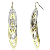 LO2753 - Iron Earrings Gold+Rhodium Women No Stone No Stone
