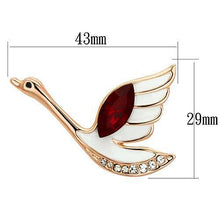 LO2762 - White Metal Brooches Flash Rose Gold Women Top Grade Crystal Siam