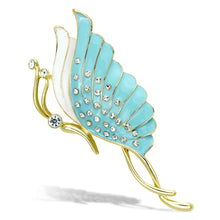 LO2772 - White Metal Brooches Flash Rose Gold Women Top Grade Crystal Clear