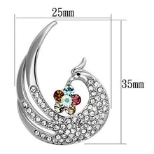 LO2773 - White Metal Brooches Imitation Rhodium Women Top Grade Crystal Multi Color