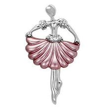 LO2779 - White Metal Brooches Imitation Rhodium Women Top Grade Crystal Clear