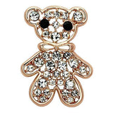 LO2792 - White Metal Brooches Flash Rose Gold Women Top Grade Crystal Clear