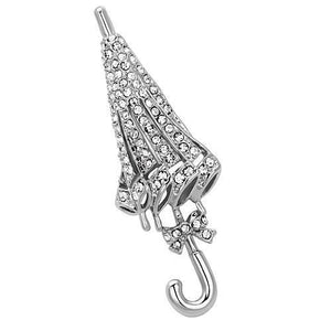 LO2795 - White Metal Brooches Imitation Rhodium Women Top Grade Crystal Clear