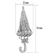 LO2795 - White Metal Brooches Imitation Rhodium Women Top Grade Crystal Clear