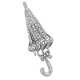 LO2795 - White Metal Brooches Imitation Rhodium Women Top Grade Crystal Clear