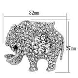 LO2803 - White Metal Brooches Imitation Rhodium Women Top Grade Crystal Clear
