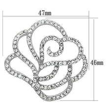 LO2813 - White Metal Brooches Imitation Rhodium Women Top Grade Crystal Clear