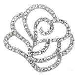 LO2813 - White Metal Brooches Imitation Rhodium Women Top Grade Crystal Clear