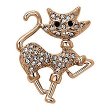 LO2820 - White Metal Brooches Flash Rose Gold Women Top Grade Crystal Clear