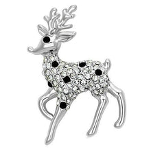 LO2821 - White Metal Brooches Imitation Rhodium Women Top Grade Crystal Jet